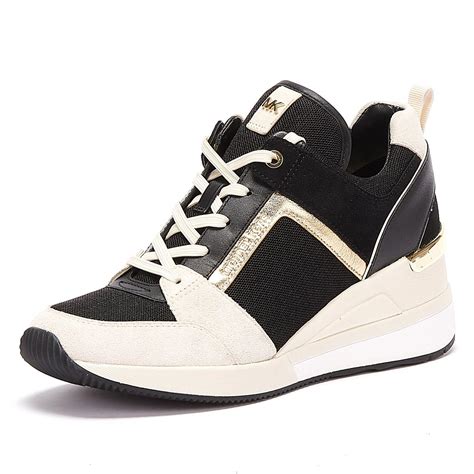 michael michael kors georgie canvas and suede sneaker